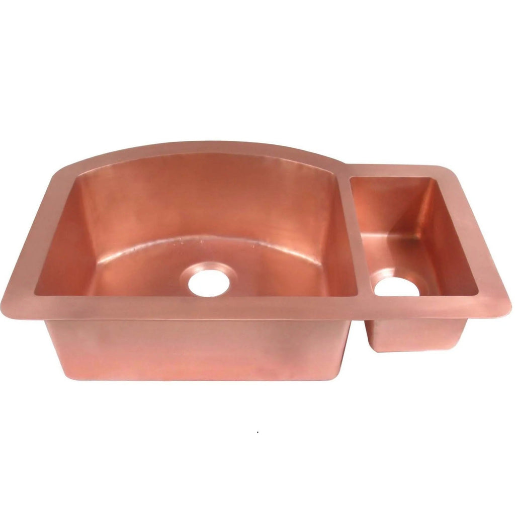 D Shape Hammered Front Apron Copper Kitchen Sink - Stock Clearance