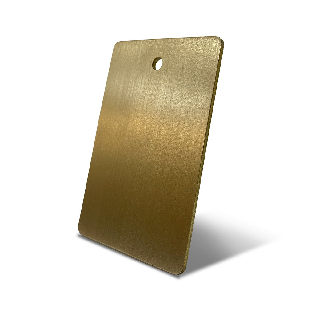 Brushed Brass Finish on Stainless Steel 