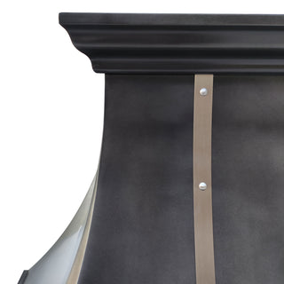 SINDA Handmade Zinc Metal Range Hood Instock 36"W x 21"D x 30"H