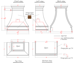 Custom -  SINDA H7TRR Copper Range Hood for Mark