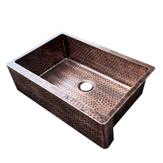 SINDA Single Bowl 14 Gauge Farmhouse Apron Copper Kitchen Sink KSAR-7-Instock