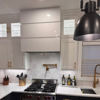 SINDA Custom White Stainless Steel Range Hood|Stylish Design