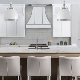 SINDA White Tuscan Stainless Steel Custom Vent Hood