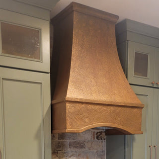 SINDA vintage copper arch curved custom kitchen hood