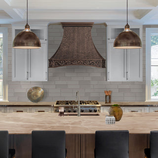 SINDA Arch Curve Custom Copper Range Hood|Handmade