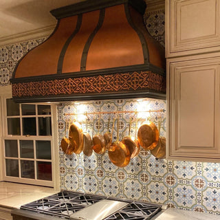 SINDA handmade copper range hood h2palf with special apron design with free custom design