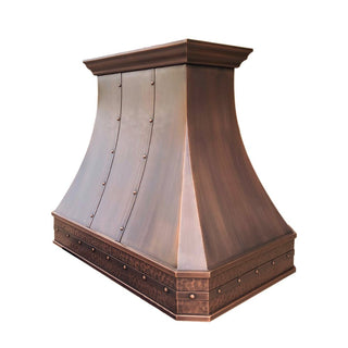 SINDA handcrafted luxury decorative h3tr1 copper custom kitchen hood