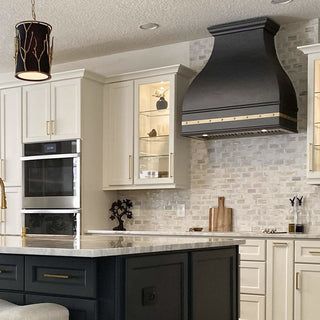 SINDA custom copper kitchen hood h2s in oil rubbed bronze with brass accents free custom design