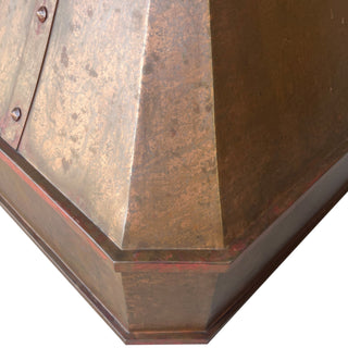 SINDA high-end classic vintage copper wall mount custom kitchen hood