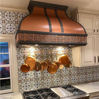 SINDA handmade copper kitchen hood h2palf unique design free shipping