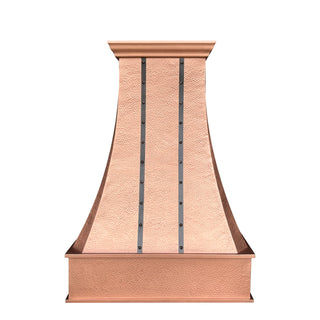 Luxury handcrafted decorative natural copper custom range hood by sinda