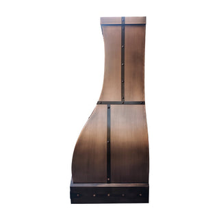 Handmade Premium Arch Curve Copper Custom Stove Hood-SINDA