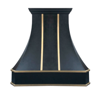 Black Luxury Handcrafted Curved Customize Range Hood-SINDA