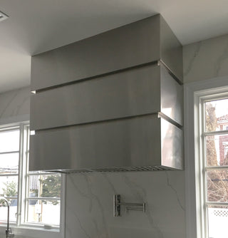 Polished Stainless Steel Box Kitchen Hood-Sinda Copper