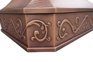 SINDA high-end classic apron design copper custom range hood conner