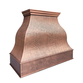 Decorative-Curve-Copper-Kitchen-Hood-H9-in-Beehive-Hammered-Free-Shipping-SINDA