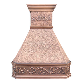 SINDA-custom-copper-range-hood-with-hammered-pattern