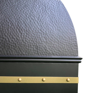 High end custom copper range hood with brass accents factory direct price by sinda