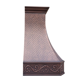 SINDA classic apron design hammered copper custom range hood