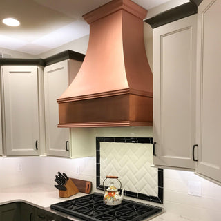 SINDA h7s custom kitchen hood in natural copper smooth texture luxury design with free shipping