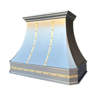 Stainless Steel Customize Curved Range Hood SRH3-C-2STRM - Sinda Copper