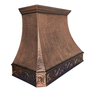 Classic decorative apron beehive hammered copper custom vent hood SINDA