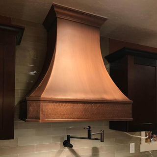 SINDA handmade classic selectable mount copper custom kitchen hood