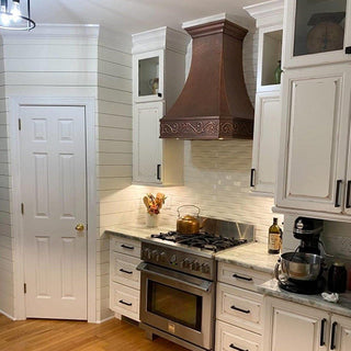 Handmade unique classic decorative apron copper custom kitchen hood