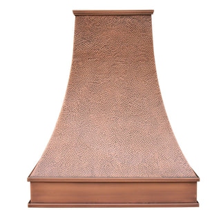 SINDA custom copper kitchen hood in antique copper